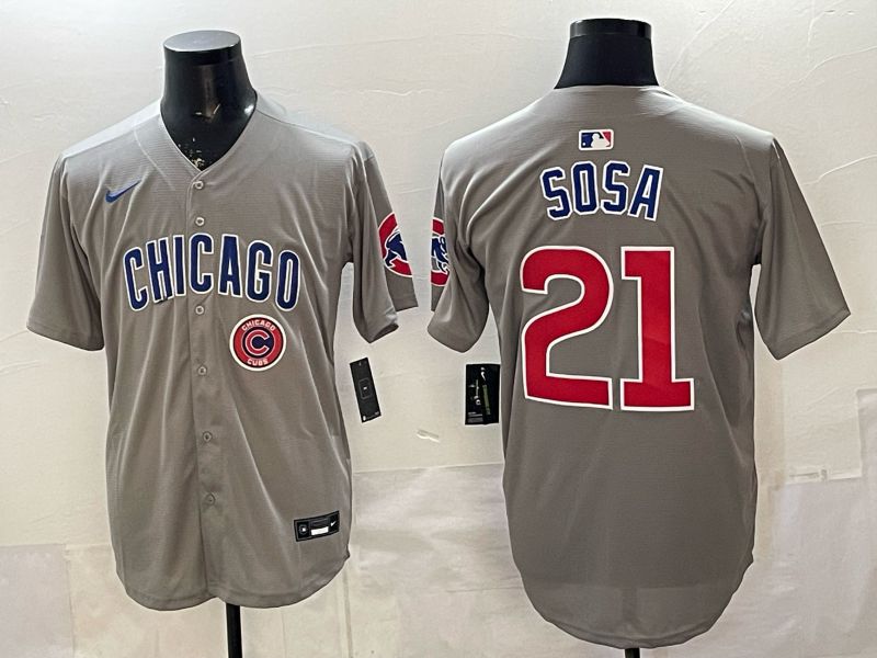 Men 2026 Chicago Cubs #21 Sosa Grey Game Nike MLB Jersey style 007->chicago cubs->MLB Jersey